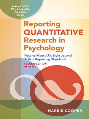 cover image of Reporting Quantitative Research in Psychology